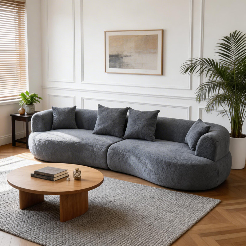 Canapé modulaire incurvé Modern, Gris