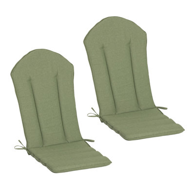 50" x 20" Patio Chair Cushion, Adirondack Chair Cushion with Straps (Set of 2)