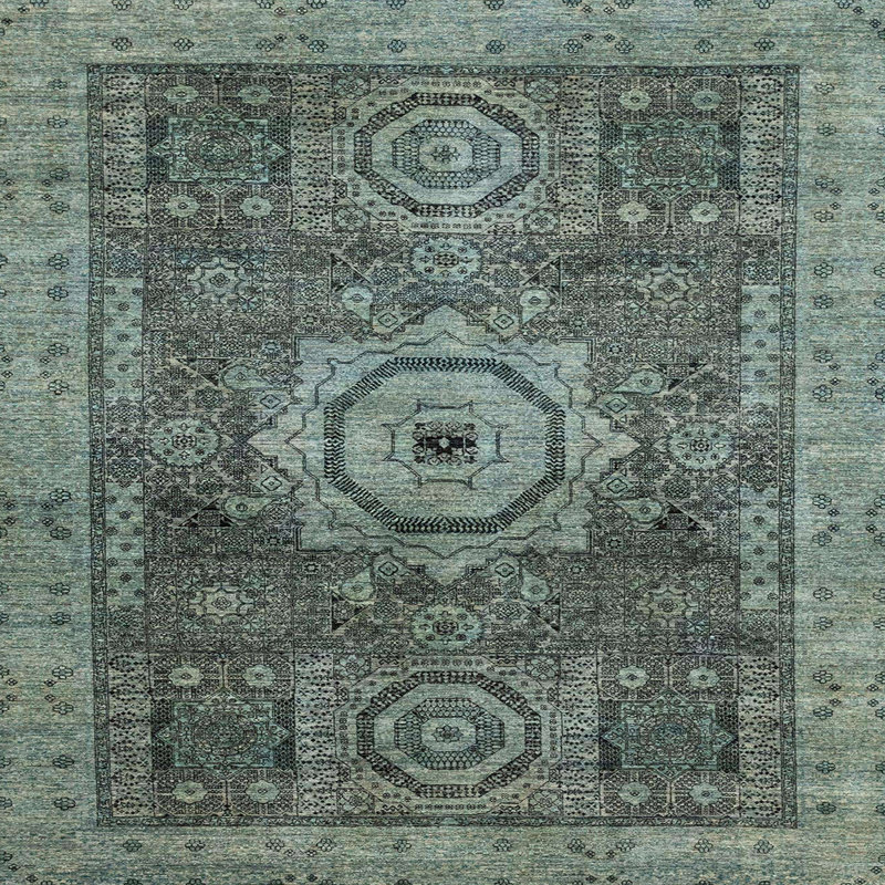 Abstract Indoor Rug, Square 6'