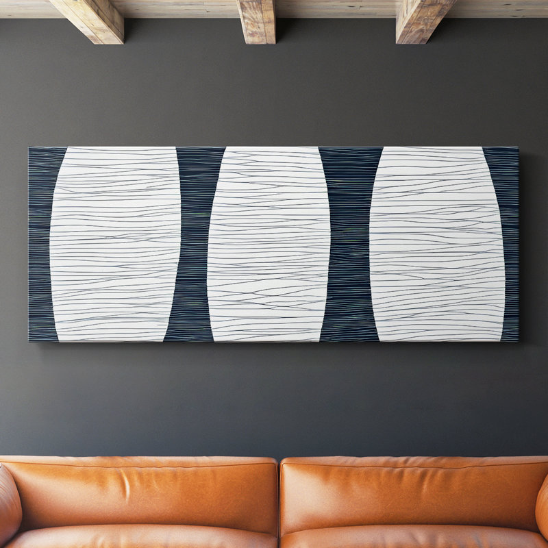 Toile tendue à motif abstrait 8 # LII-Abstract, H 12 po x l 30 po