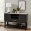 Buffet Amber Buffet, 2 armoires et 2 tablettes, noir