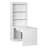 83.4"Tall Bookshelf With Writing Desk, Modern Bookcase With Study Desk, Workstation With Storage Shelf,Storage Bookcase With Open Shelves And Led Lighting For Living Room,Home Office,White