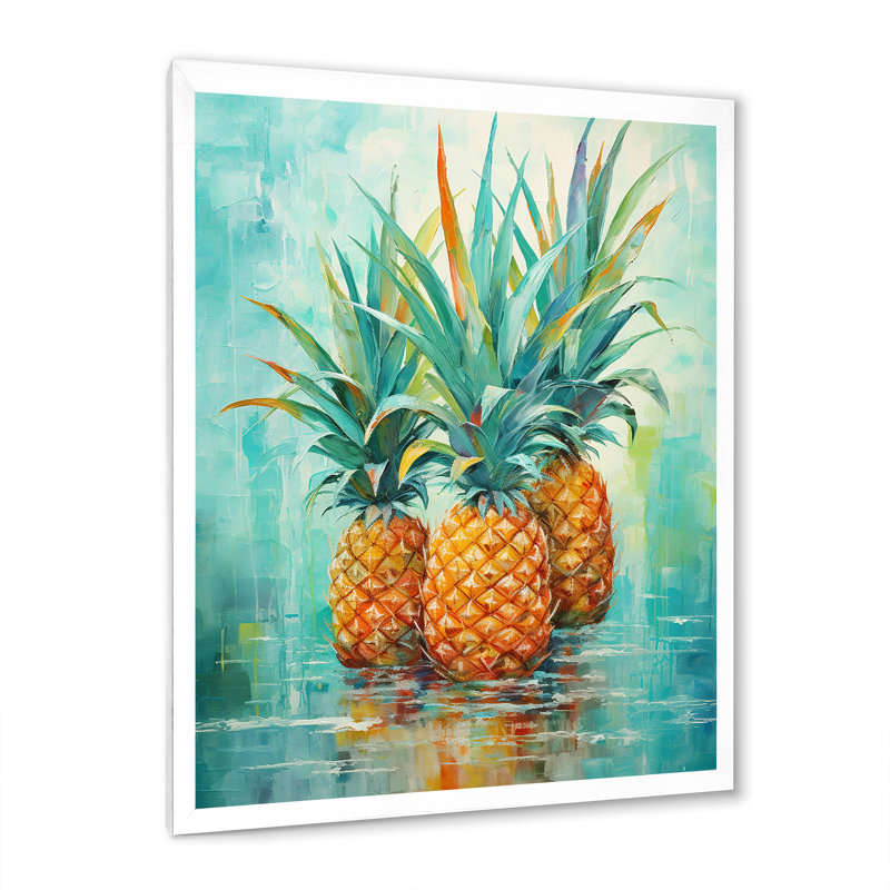 Oasis exotique sur toile, Cadre photo blanc, H 20 po x l 12 po x P 1 po