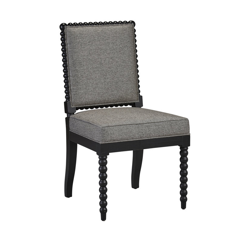 Sara Upholstered Dining Chair, Gray, Black