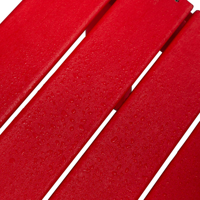 Chaise Adirondack en plastique Byrge, Rouge