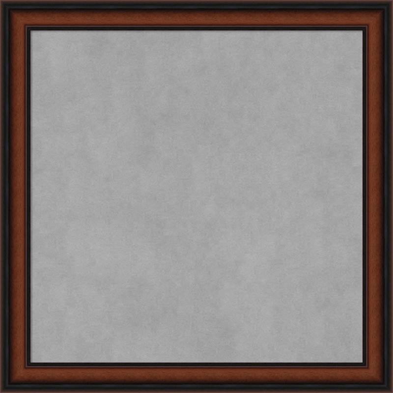 Tableau magnétique encadré étroit noyer de Chypre, H 23 po x l 23 po