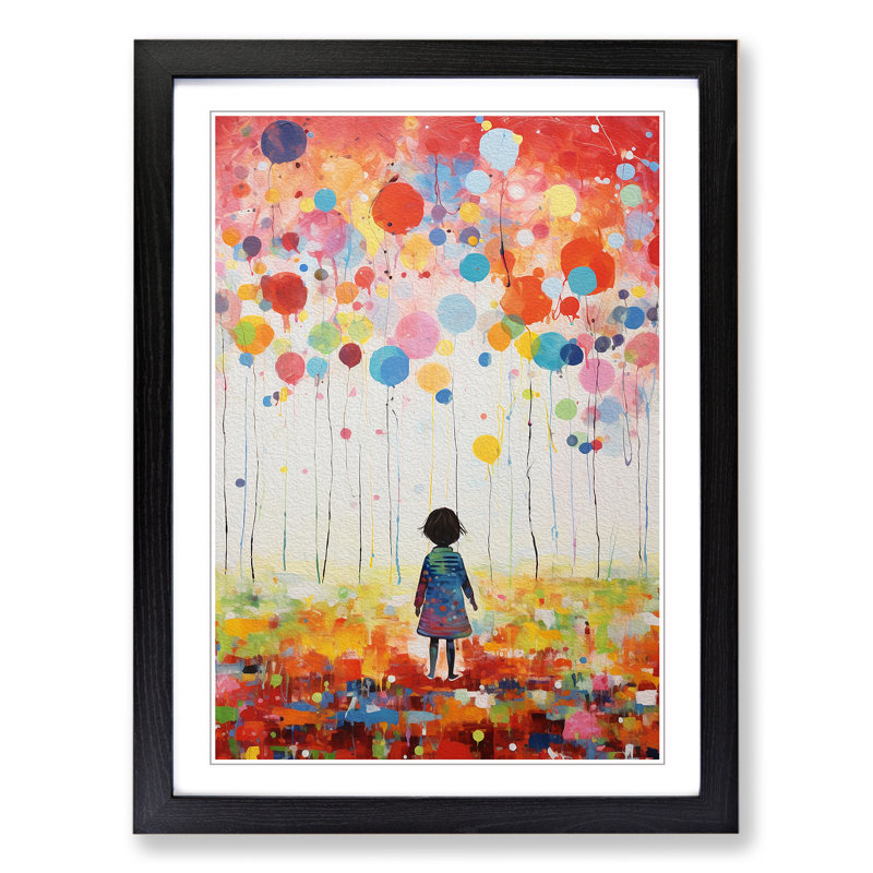 Kids Colour Field No.2 - Framed Print, Black, 46cm H x 34cm W x 2cm D