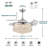 Haliey 4 - Blade LED Crystal Ceiling Fan with Remote Control and Light Kit Included-1008224073