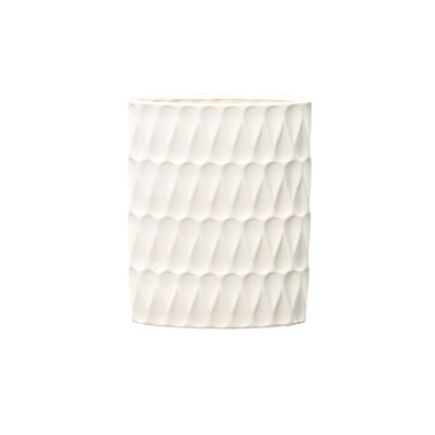 Ceramic Oval Vase Gloss Finish White