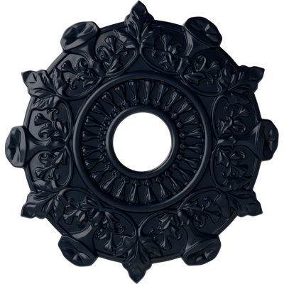 Endurathane Preston Ceiling Medallion, 17 1/2"OD x 4"ID x 1"P (Fits Canopies up to 4"), Hand-Painted Midnight Dream Finish