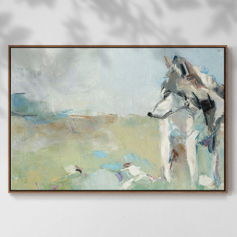 Impression sur toile encadrée, H 37 po x l 25 po x P 2 po, Toile encadrée noyer flottant