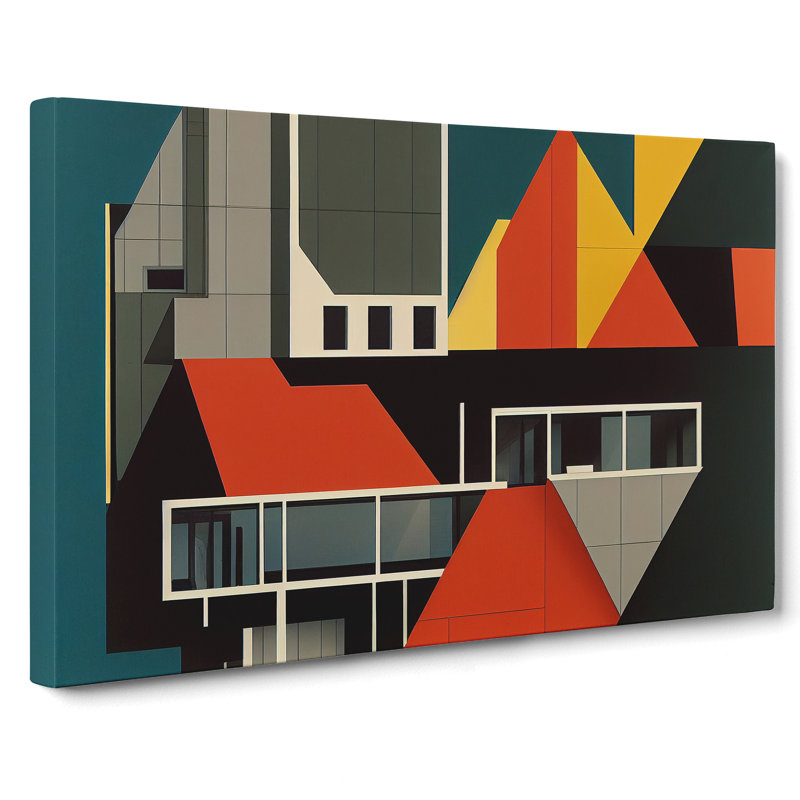 Bauhaus Architecture Vol.4 Abstract - Wrapped Canvas, 40cm H x 60cm W x 3cm D