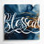 «Thanksgiving Blessed Script Designs», art mural sur toile grise-1345163246