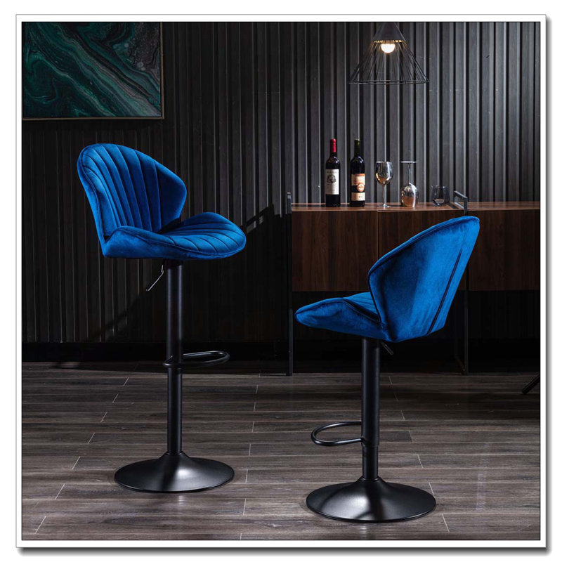 Tabourets réglables avec dossier et repose-pieds, chaises de bar à hauteur de comptoir pour la cuisine