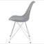 Chaise d'appoint rembourrée grise et chromée (ensemble de 2)