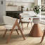 Petite table de salle à manger moderne pour 4 personnes, table de salle à manger avec chaises rembourrées-128068000-128068001-128068005