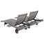 Ensemble de chaises longues 80 "en osier 2 pièces - Chaises d'extérieur inclinables avec roulettes et table d'appoint coulissante-1522095152