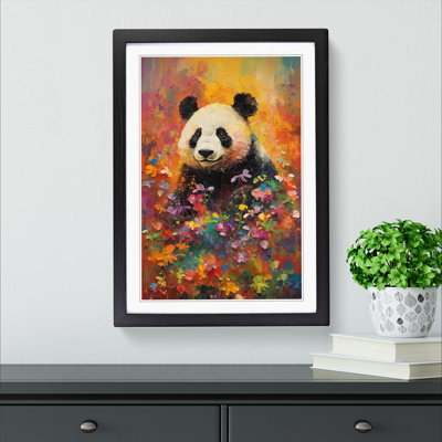Panda Impressionism 1 Piece Single Picture Frame Wall Art