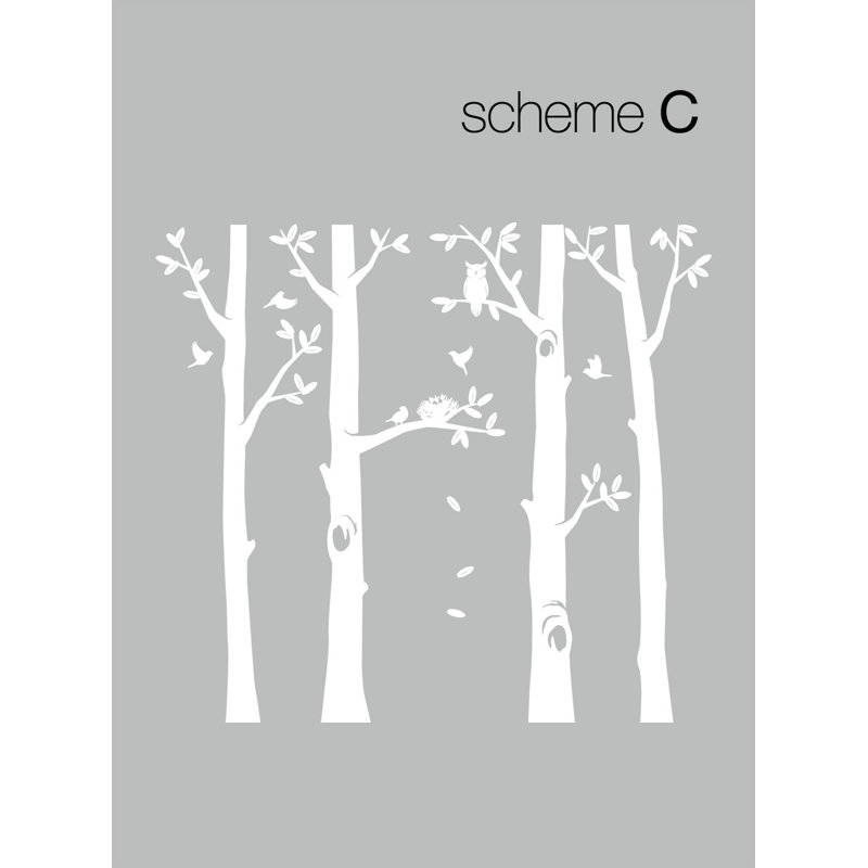 Dileo Nature 25 - Piece Wall Decal, 108" H x 110" W, White