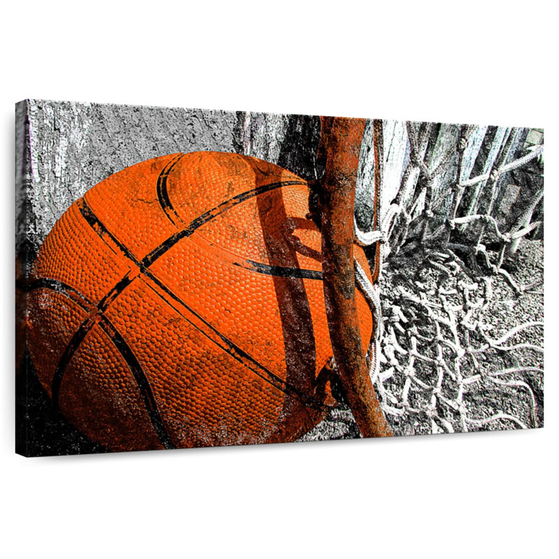 Ballon de basketball orange Sirci, H 30 po x l 45 po
