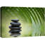 «Zen Stones Rocks on a Serene Lake Under a Palm Tree», reproduction de photo sur toile tendue-56324549