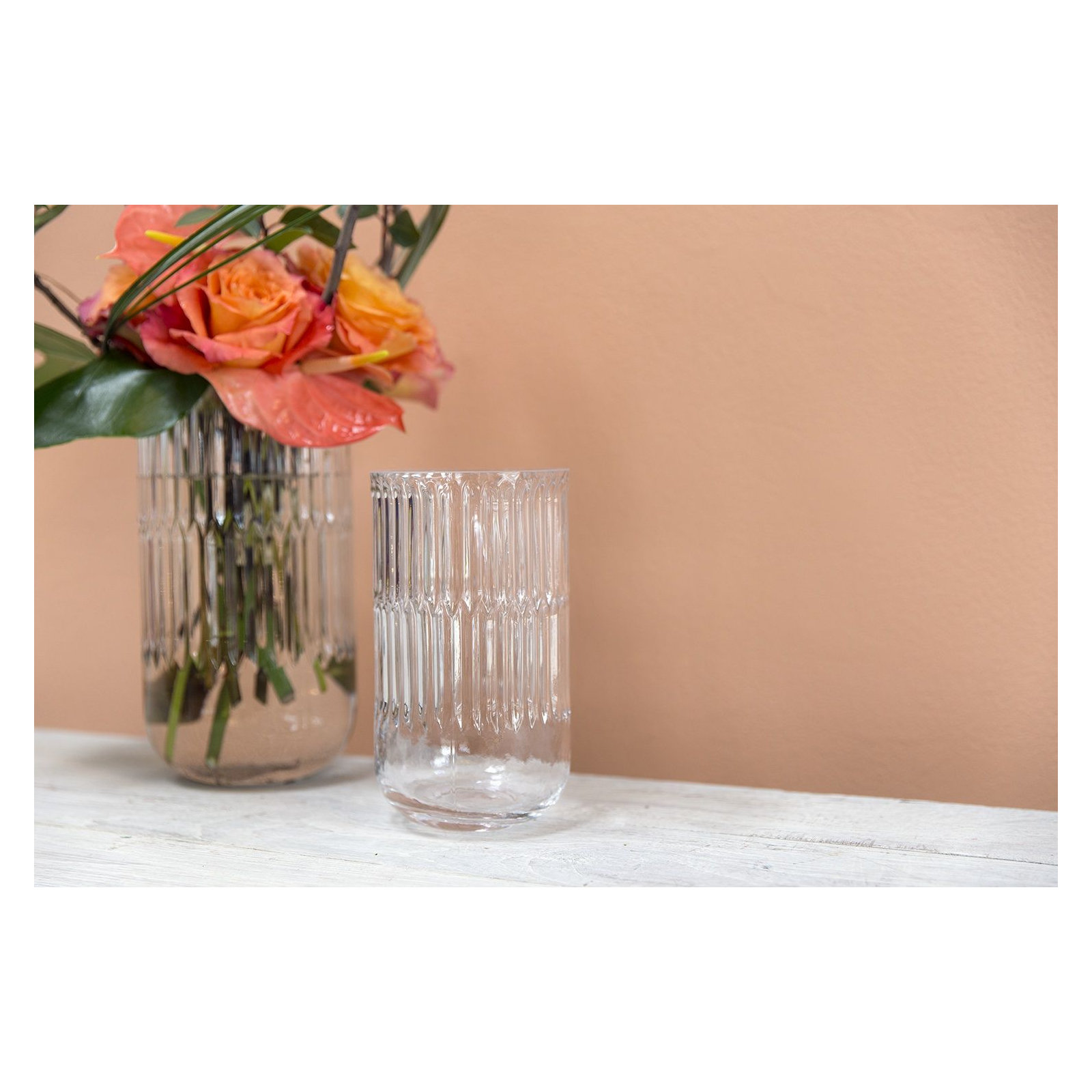 Eldin Handmade Glass Table Vase, 9.75" H x 5.25" W x 5.25" D