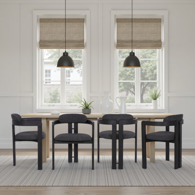Chaise avec accoudoirs gris anthracite Emmie