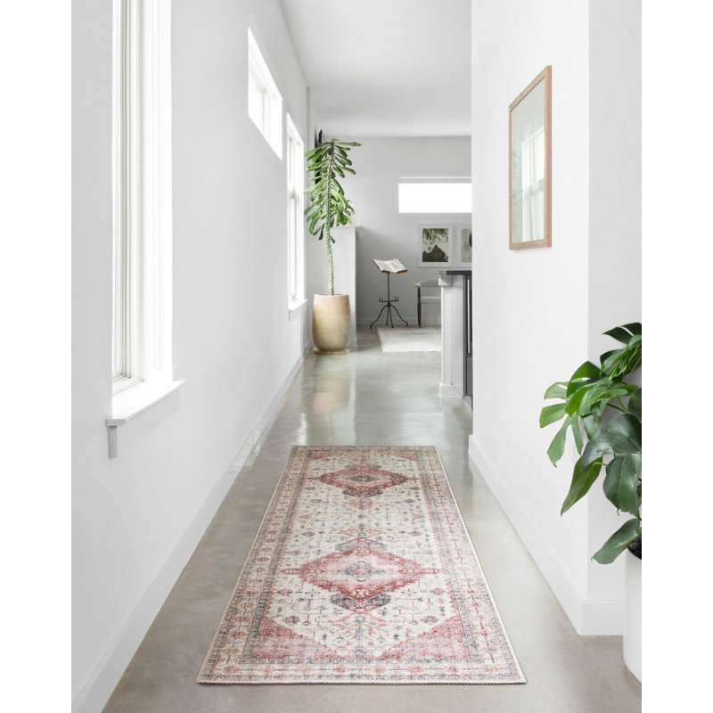 Tapis à motif numérique multicolore à motif tissé pastel, Rectangle 3 pi 11 po x 5 pi 10 po