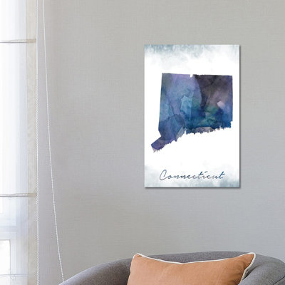 Connecticut State Bluish - Wrapped Canvas Painting