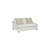 Haley Upholstered Loveseat with Pillows, White