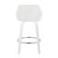 Ensemble de tabourets pivotants contemporains avec repose-pieds chromé-129455899