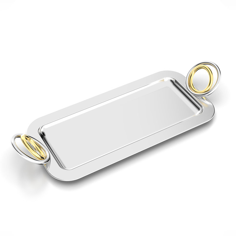 Ring Stainless Steel Tray, 2.5" H x 6.5" W x 17" D