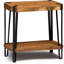 Table de bout en bois d'acacia massif et en métal H 28 po Tindal