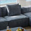Canapé-lit modulaire modulaire convertible, velours côtelé gris ardoise modulaire, 3 personnes avec repose-pieds | Gris | Mousse-1941192767