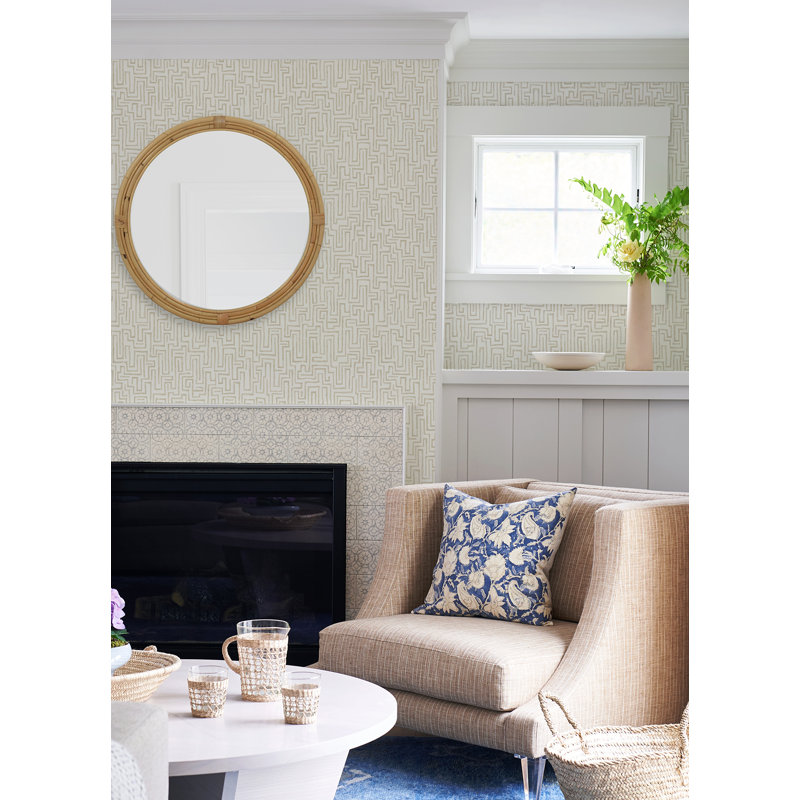 Rouleau de papier peint L 33 pi x l 20,5 po Delaney, Beige