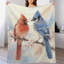 Jeté en flanelle Cardinal Blue Jay-134404817
