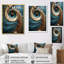 Impression sur toile spirales abstraites bleues et or vortex II_106210-392689801-392689800
