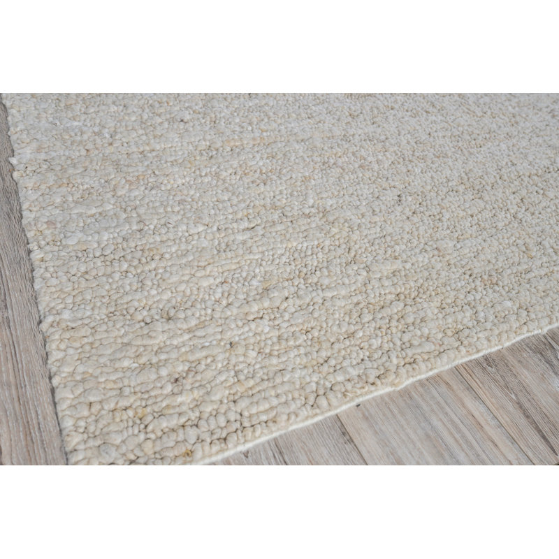 Borelli Wool Area Rug in Beige, Rectangle 9' x 12'