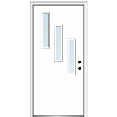 Porte d'entrée pré-suspendue en acier Spotlight
