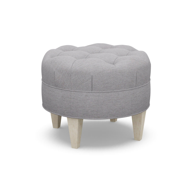 Round Tufted Ottoman, 8938-81, Sandstone