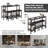 3-People Counter Heihgt Dining Set W/Storage, 4 Piece Kitchen Bar Table Set W/3 Upholstered Stools-913940417