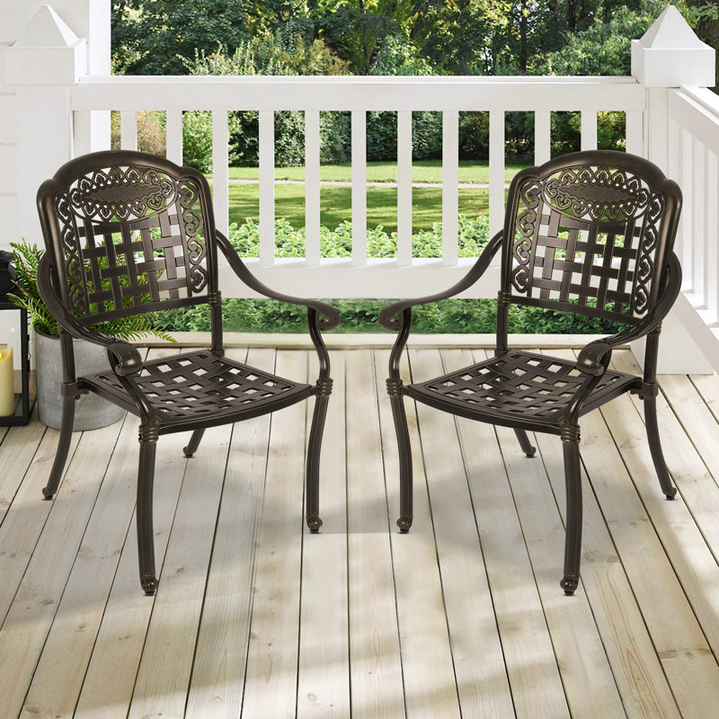 Chaises de salle à manger d'extérieur, chaises de patio, fauteuils de salle à manger empilables pour la cuisine, le jardin, la cour Leatherman