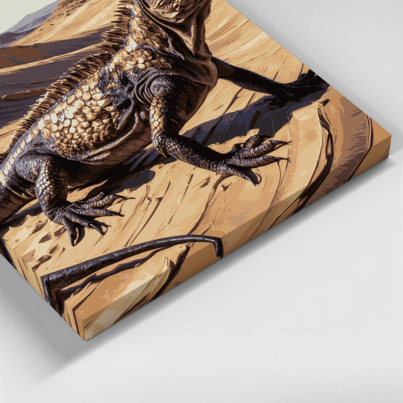 Art animalier sur toile brun, H 16 po x l 20 po