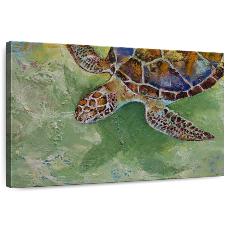 Crowle Caribbean Sea Turtle, 8" H x 12" W