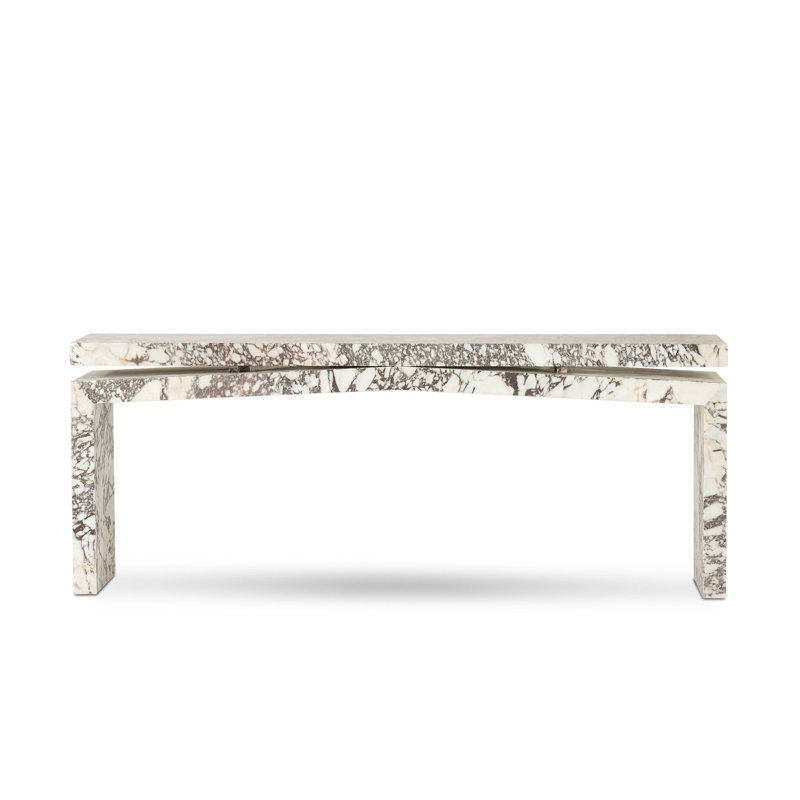 Henn 78.75 in. Marble Console Table