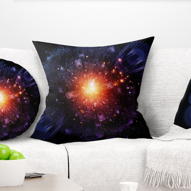 Oreiller abstraits et coussins de lumières flowerswork, 16 po x 1 po, Coussin décoratif