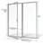Deluxe 59 in. W x 68.63 in. H Framed Shower Door with Magnetic Catch and Header-17243244-16968460