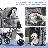 Foldable Pet Dog and Cat Stroller with Adjustable Canopy Storage Basket and Cup Holder for Small and Medium Pets-110958661