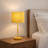 Ochre Yellow Painted Table and Nightstand Lamp