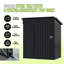 5 ft. W x 3 ft. D Galvanized Steel Metal Storage Shed with Sloping Roof, Lockable Door
